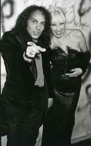 Ronnie James Dio and wife, Sandy 1985, LA.jpg